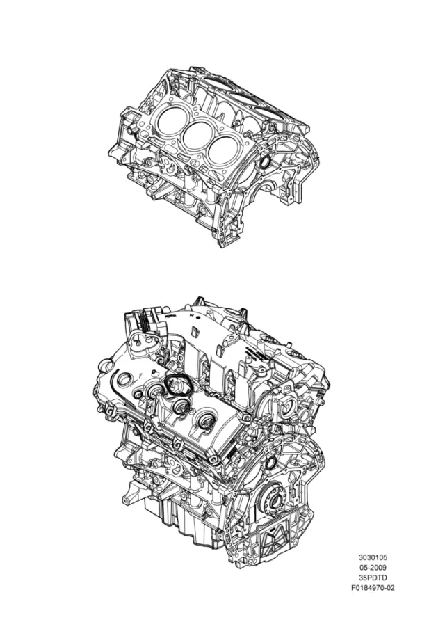 AA5Z6009E - Engine: Short Block for Ford Image