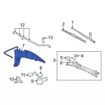 4S4Z17618AB - Wiper &amp; Washer: Washer Fluid Reservoir for Ford: Focus Image