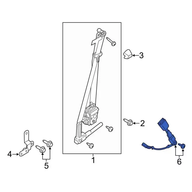 Seat Belt Receptacle - Ford (KB3Z-2161202-AB)