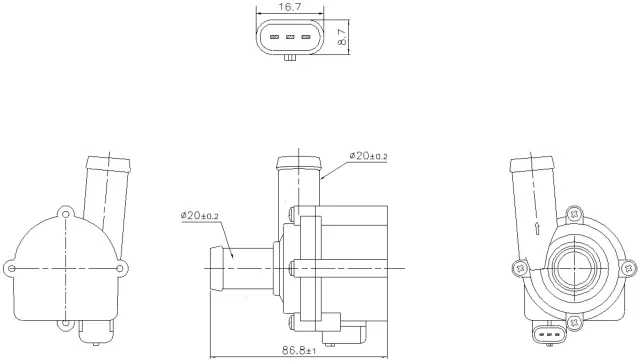 832121 - Cooling Systems: Nissens Engine Auxiliary Water Pump for NISSENS Image