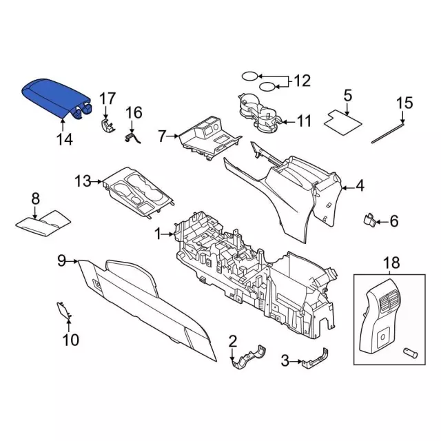 LJ6Z7806024AA - Body: Lid for Ford: Escape Image