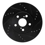 63376081R - : DFC Brake Rotor - Drilled and Slotted - Black for DYNAMIC FRICTION Image