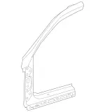 2046301507 - Side Walls: Paneling, a-Pillar for Mercedes-Benz: C250, C350, C63 AMG Image