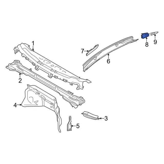LK4Z6102039C - Body: Inner Fender for Ford Image