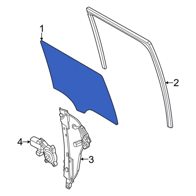 Door Glass - Ford (NZ6Z-E21410-B)