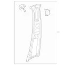 22369007059H99 - : Upper Center Pillar Trim for Mercedes-Benz Image