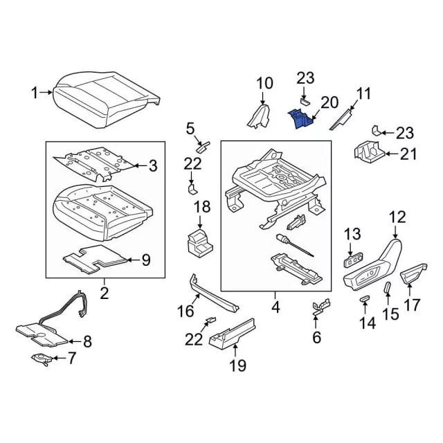Cover Seat Track - Ford (LB5Z-7861748-BAD)