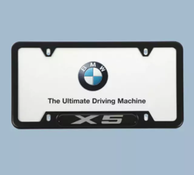 License Plate Frame, Chrome X5 Emblem - BMW (82-12-0-418-627)