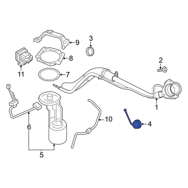 LC3Z9030P - Fuel System: Filler Cap for Ford: F-250 Super Duty, F-350 Super Duty, F-450 Super Duty, F-550 Super Duty Image