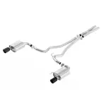 M5200M8SB - : 2015-2017 Mustang GT 5.0L Cat Back Sport Exhaust System-Black Chrome Tips for Ford Performance Parts Image