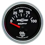 3627 - : GAUGE, OIL PRESSURE, 2 1/16", 100PSI, ELECTRIC, SPORT-COMP II for AutoMeter Image