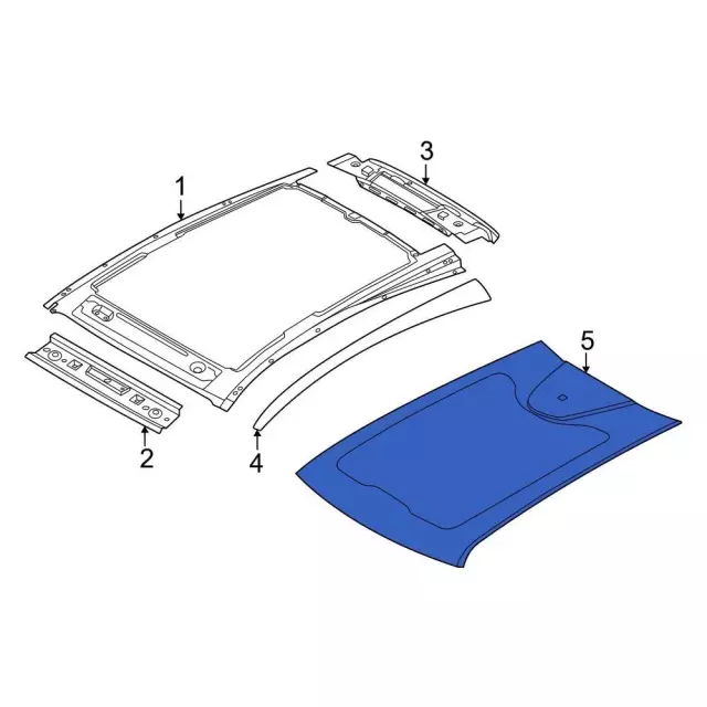 LJ8Z74500A18C - Body: Sunroof Glass for Ford: Mustang Mach-E Image