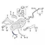 L1MZ9054A - Fuel System: Tank Strap for Ford: Explorer, Police Interceptor Utility | Lincoln: Aviator Image