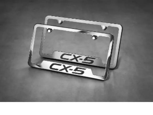 83R35 - Exterior: License Plate Frame - Polished With Cx-5 Logo for Mazda: CX-5 Image