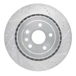 63147074R - : DFC Brake Rotor - Drilled and Slotted - Silver for DYNAMIC FRICTION Image