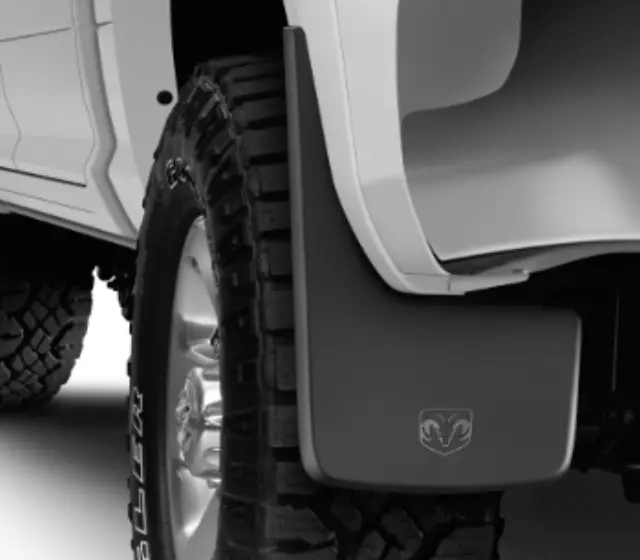 Front Heavy Duty Rubber Splash Guards, For Vehicles With Fender Flares - Mopar (82216222AA)