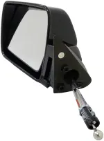 955238 - : Side View Mirror - Left, Manual Remote, Black for Dorman Image