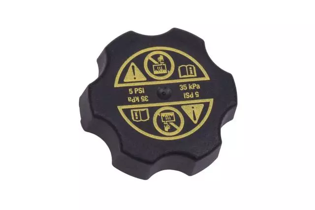 13558569 - Cooling System: Reservoir Cap for Cadillac: Escalade, Escalade ESV | Chevrolet: Malibu, Silverado 1500, Silverado 2500 HD, Silverado 3500 HD, Suburban, Tahoe | GMC: Sierra 1500, Sierra 2500 HD, Yukon, Yukon XL Image