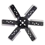 17015 - : 15" Heavy Duty Stainless Steel Standard Rotation Flex Fan, Black Hub for Derale Image