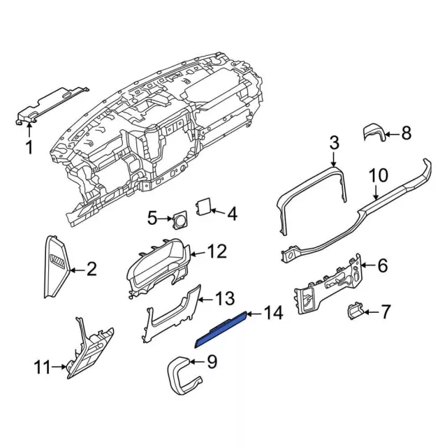 ML3Z1504459BP - Body: Trim Cover for Ford Image