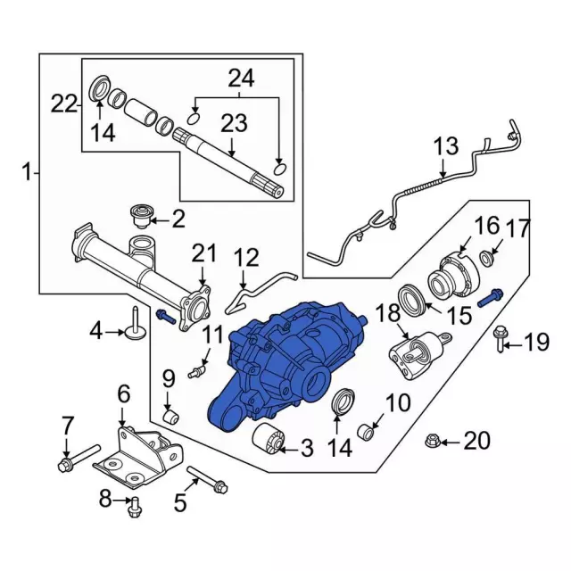 MB3Z4001EA - : Axle Assembly for Ford: Bronco Image