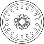 YF1Z1007FA - Suspension: Wheel, Steel for FORD Image