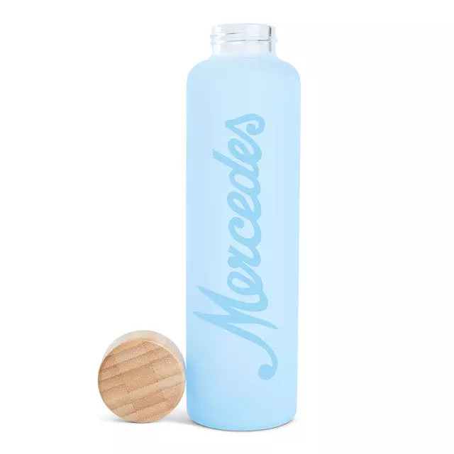 152432000 - : Mer 18oz  Glass Bottle With Bamboo Lid C for Mercedes-Benz Image