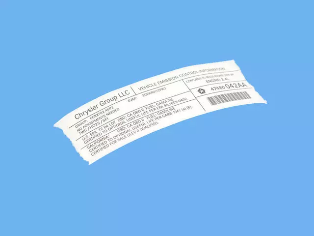 47480042AA - Labels: Veci Label Label for Jeep: Compass, Patriot Image