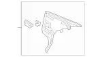 21369040258U13 - Body: Upper Quarter Trim for Mercedes-Benz Image