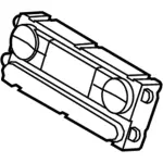 DC3Z19980A - Body: Heater Control for Ford: F-250 Super Duty, F-350 Super Duty, F-450 Super Duty Image