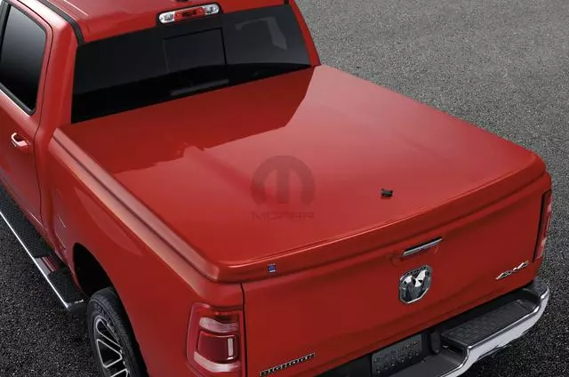 82215245AB - : One-Piece Tonneau Cover in Body Color for 5' 7" Conventional Bed - Delmonico Red for Mopar Image