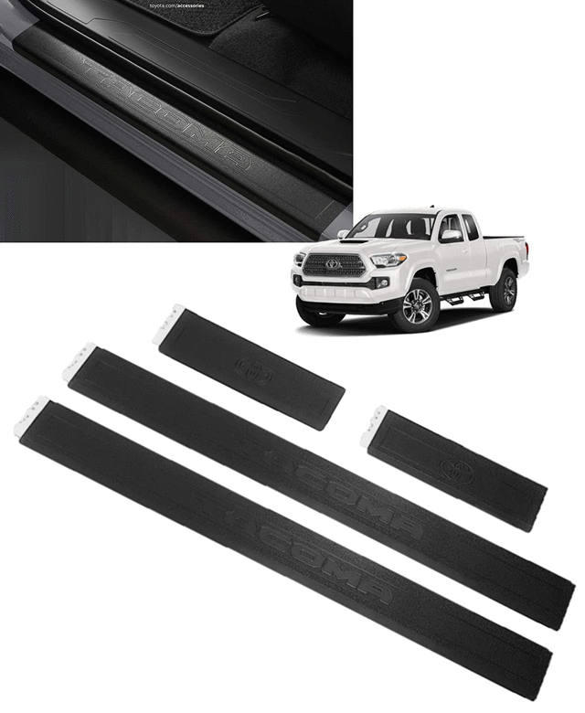 Door Sill Protector, Black, Tacoma Logo - Toyota (PT747-35200-02)