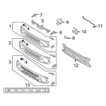 W713407S439 - Body: Grille Clip for Ford: Bronco Image