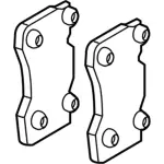 BRF2057 - : Kit Brake Lining for Ford: Mustang Image