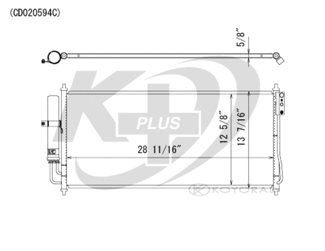 CD020594 - Air Conditioning &amp; Heat: Koyorad A/C Condenser for Koyo Image