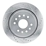 63140126R - : DFC Brake Rotor - Drilled and Slotted - Silver for DYNAMIC FRICTION Image