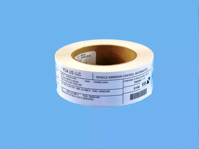 68256556AA - Labels: Vehicle Emission Control Information Label for Mopar Image