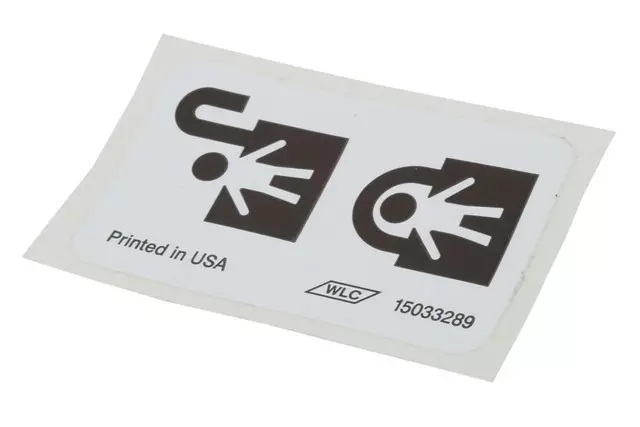 15033289 - Body: Info Label for Buick: Rainier | Chevrolet: Express 1500, Express 2500, Express 3500, Trailblazer, Trailblazer EXT | GMC: Envoy, Envoy XL, Envoy XUV, Savana 1500, Savana 2500, Savana 3500 | Oldsmobile: Bravada Image