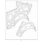 2046303413 - Side Walls: C-Pillar for Mercedes-Benz: C250, C350, C63 AMG Image