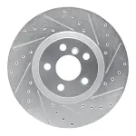 63131157R - : DFC Brake Rotor - Drilled and Slotted - Silver for DYNAMIC FRICTION Image