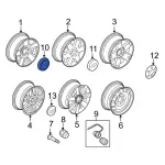 7L1Z1130F - Suspension: Hub Cap for Ford Image