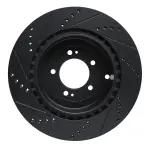 63372042R - : DFC Brake Rotor - Drilled and Slotted - Black for DYNAMIC FRICTION Image