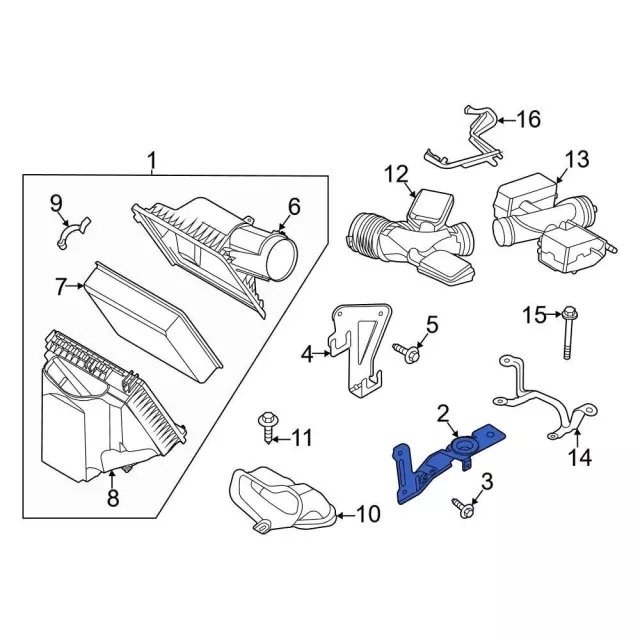 LC3Z9647B - Engine: Lower Bracket for Ford: F-250 Super Duty, F-350 Super Duty, F-450 Super Duty Image