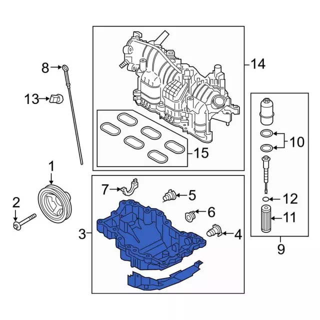 Oil Pan - Ford (KT4Z-6675-F)