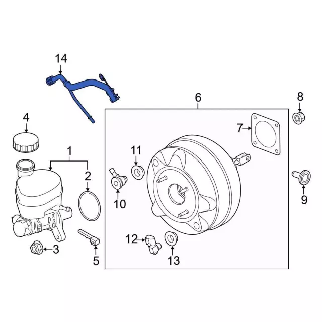 Brake Vacuum Hose - Ford (FR3Z-2420-L)