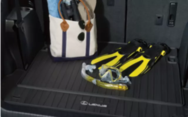 PT9086010240 - : All Weather Cargo Mat - Brown - With Rear AC for Lexus: GX460 Image