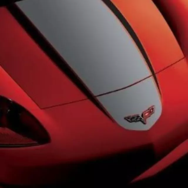 Graphics - Hood - Silver W/ Black Accent - GM (17802458)