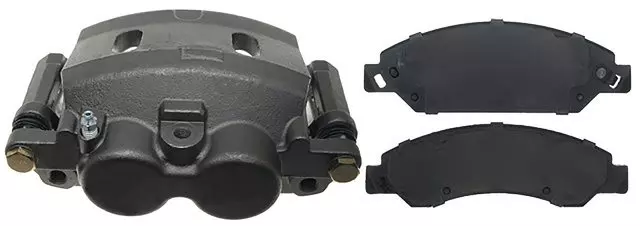 19322755 - : Front Passenger Side Disc Brake Caliper Assembly with Semi-Metallic Pads (Loaded Police), Remanufactured for GM Image