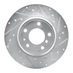 63131030R - : DFC Brake Rotor - Drilled and Slotted - Silver for DYNAMIC FRICTION Image