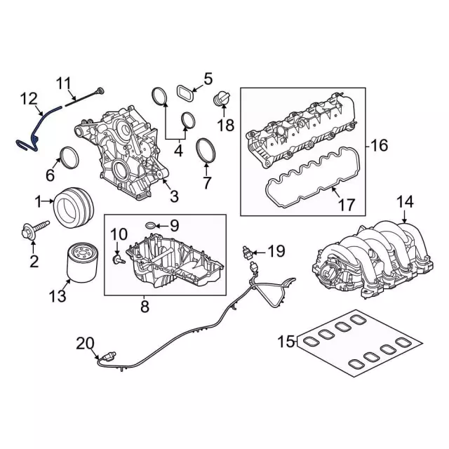 LC2Z6754A - Engine: Tube Assembly for Ford: E-350 Super Duty, E-450 Super Duty Image